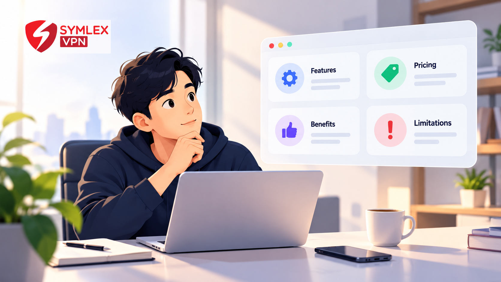 Symlex VPN application features